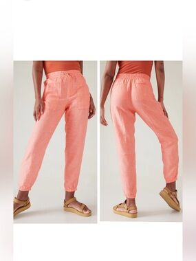 Athleta Retreat Linen Joggers-Size 10